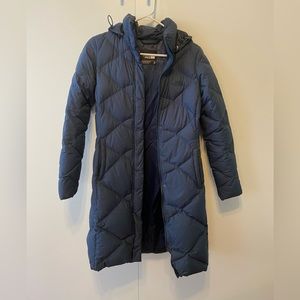 Hooded long parka puffer